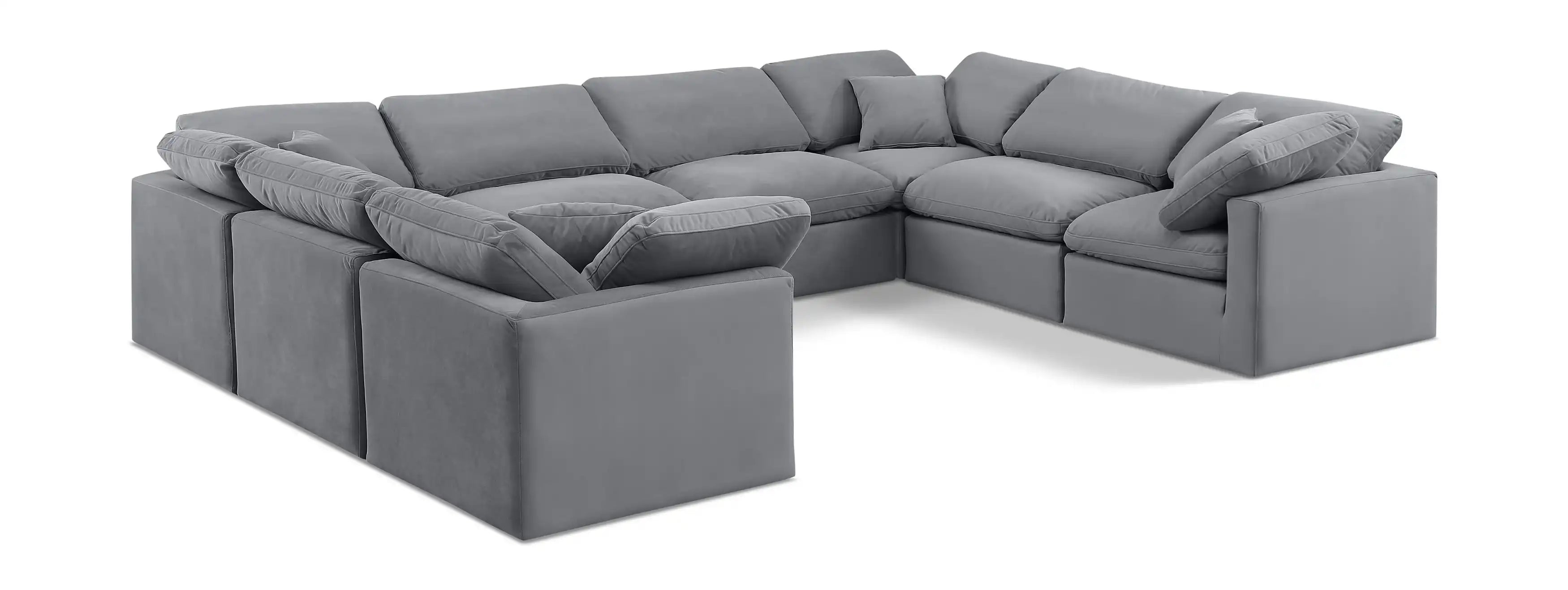 Indulge - Velvet 8 Piece Modular Sectional - Best Buy Furniture