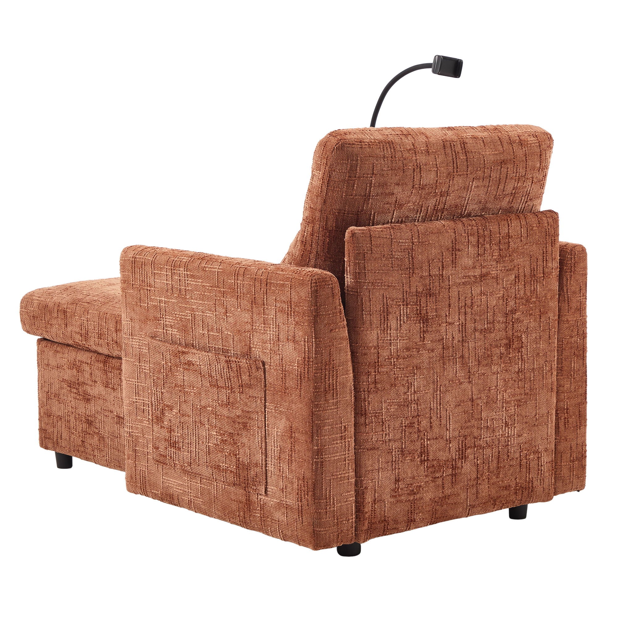 Multifunctional Chenille Recliner Sofa With Storage And Phone Bracket - Best Buy Furniture