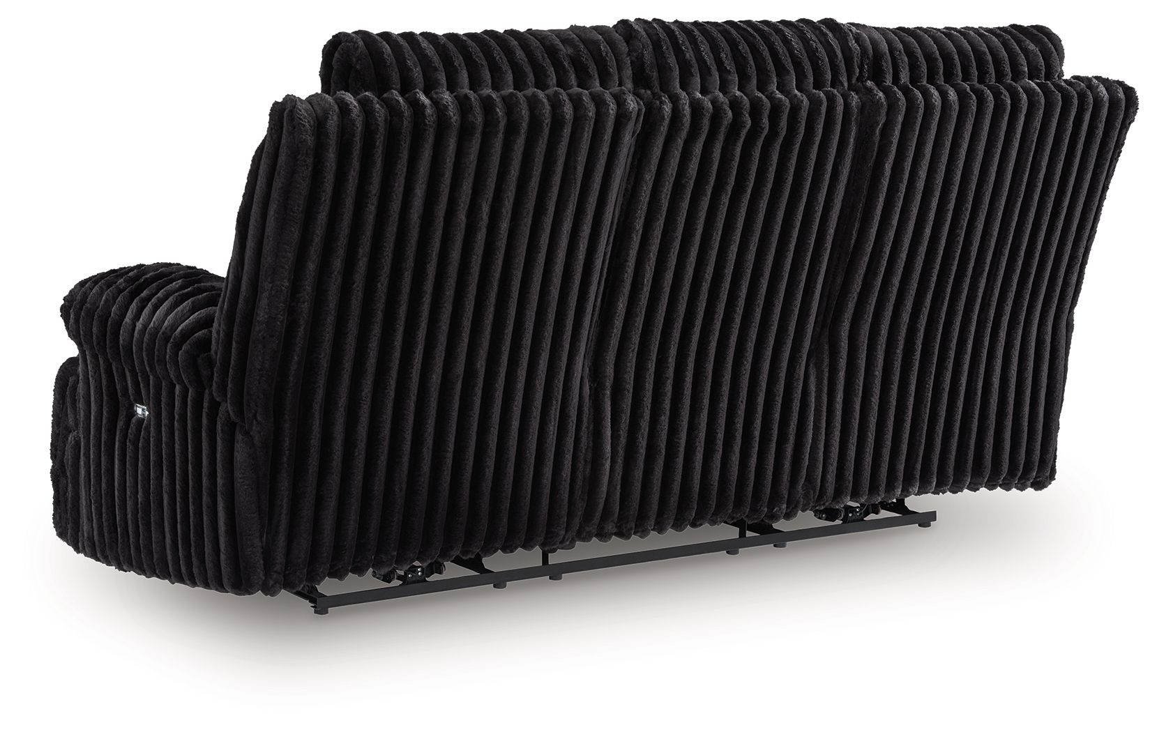 Rhine Falls - Reclining Power Sofa With Drop Down Table - Onyx - Best Buy Furniture