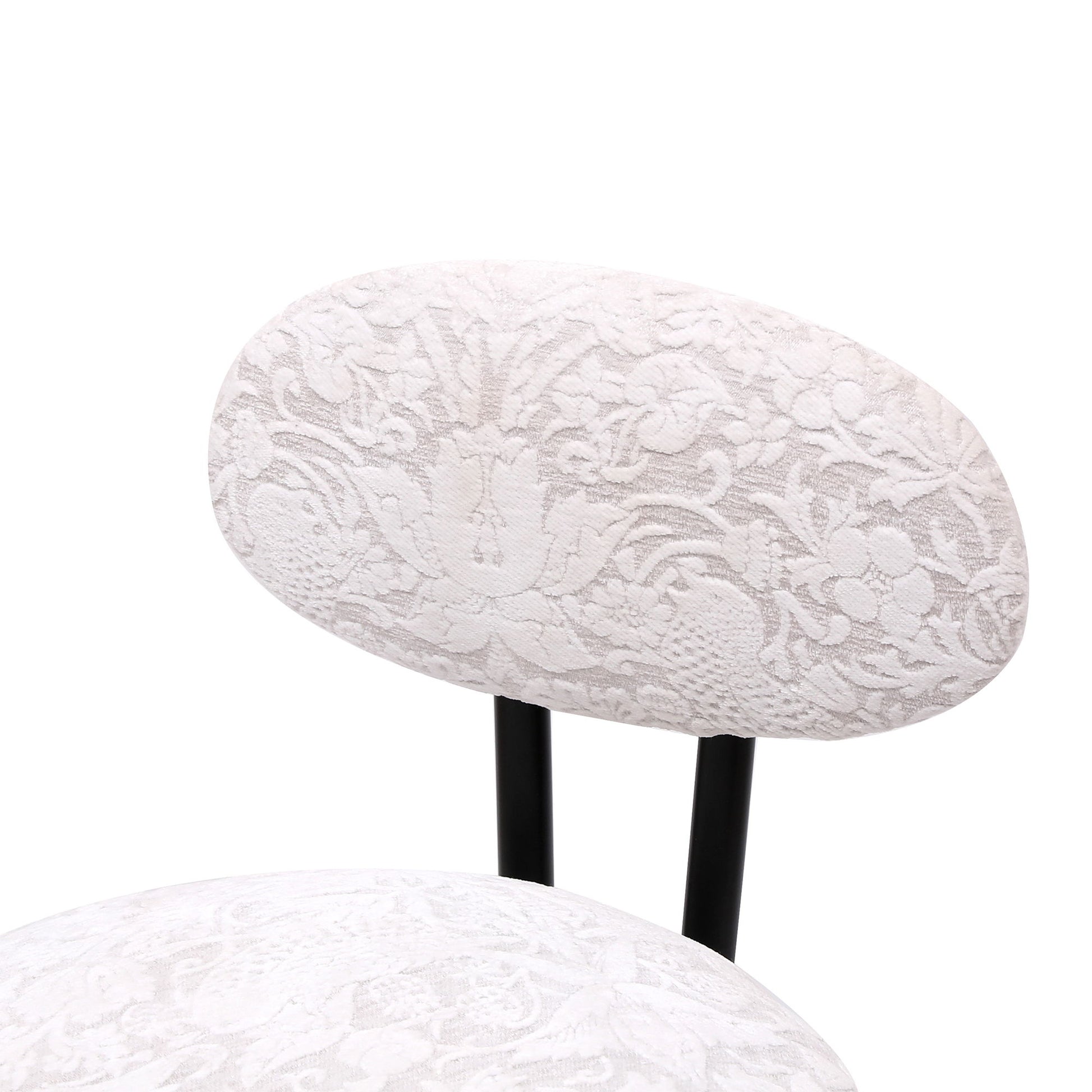 Round Print Bar Stools Upholstered Chairs For Kitchen (Set of 2) - Best Buy Furniture