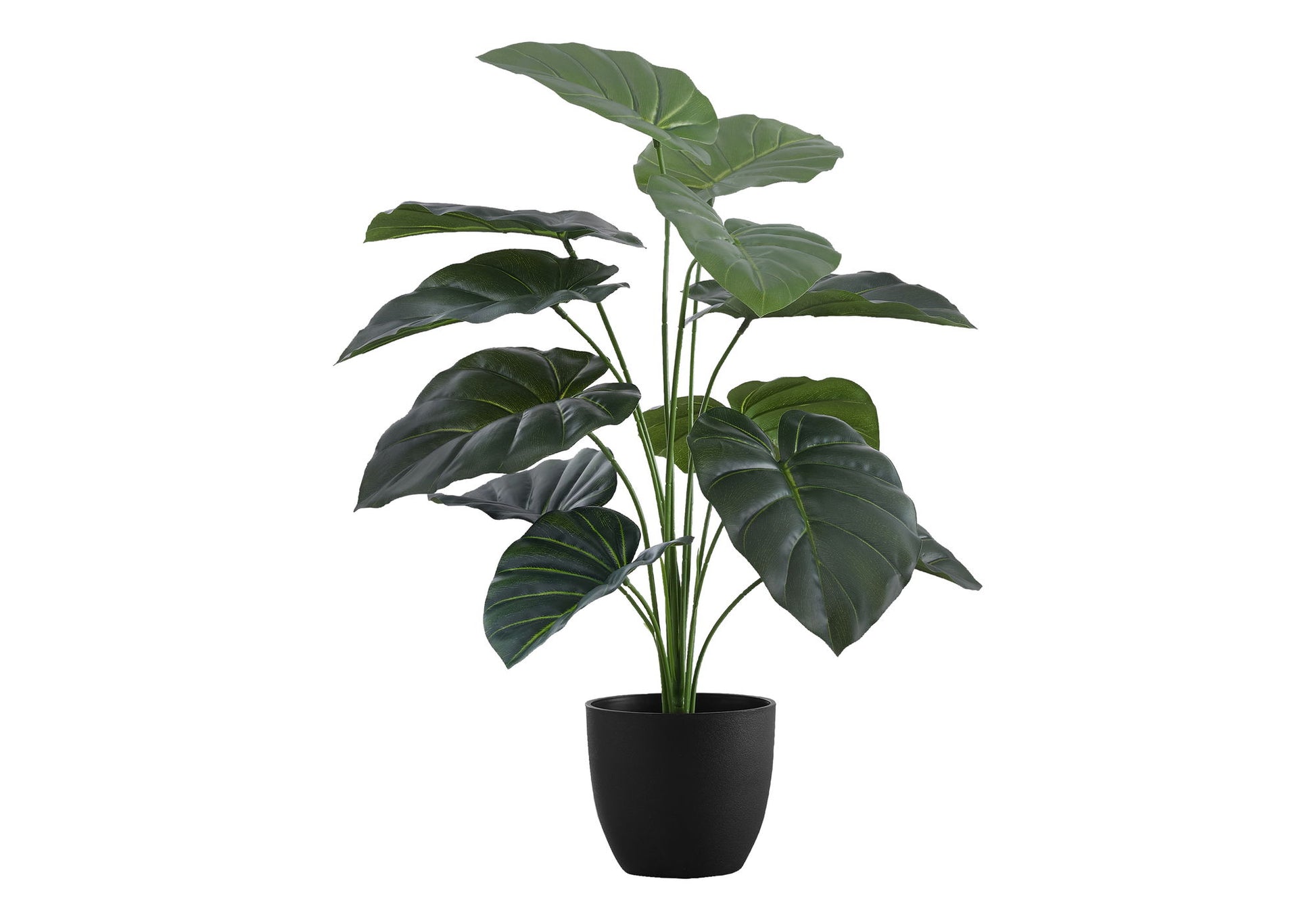 24" Tall, Artificial Plant, Alocasia, Indoor, Faux, Fake, Table, Greenery, Potted, Real Touch, Decorative - Green / Black - Best Buy Furniture