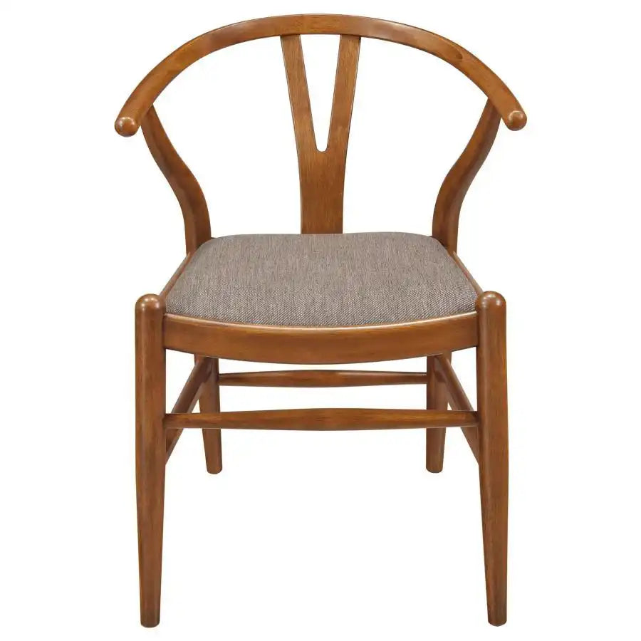 Dinah - Wood Wishbone Dining Side Chair (Set of 2) - Walnut - Best Buy Furniture