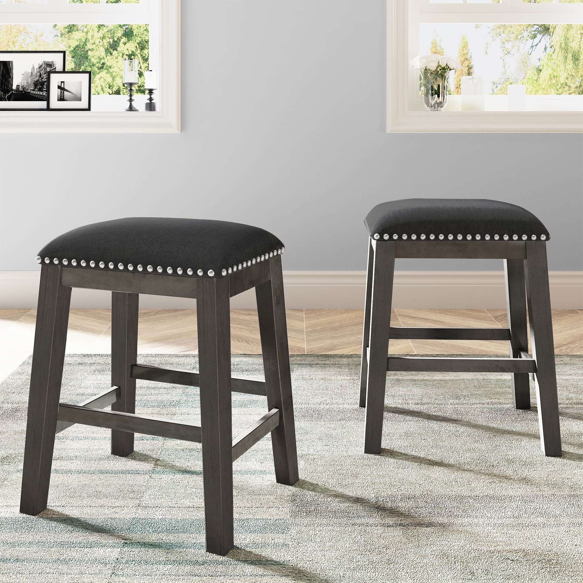 5 Pieces Counter Height Rustic Farmhouse Dining Room Wooden Bar Table Set With 2 Stools And 2 Chairs - Best Buy Furniture