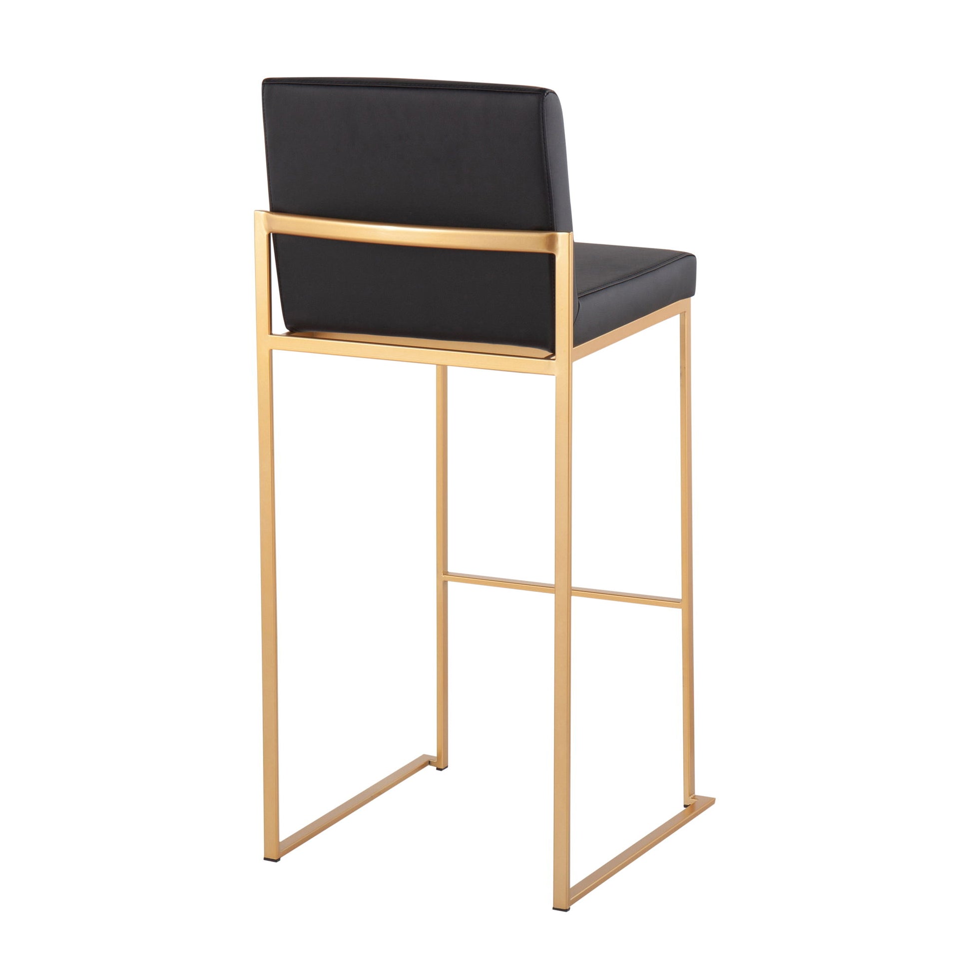 Fuji - Contemporary Design High Back Barstool (Set of 2) - Best Buy Furniture