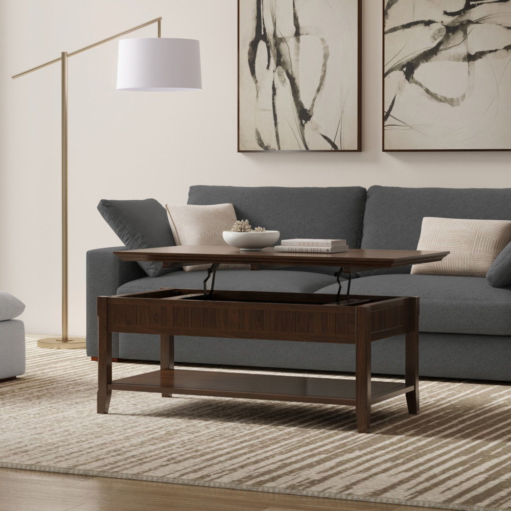 Acadian - Lift Top Coffee Table - Brown - Best Buy Furniture