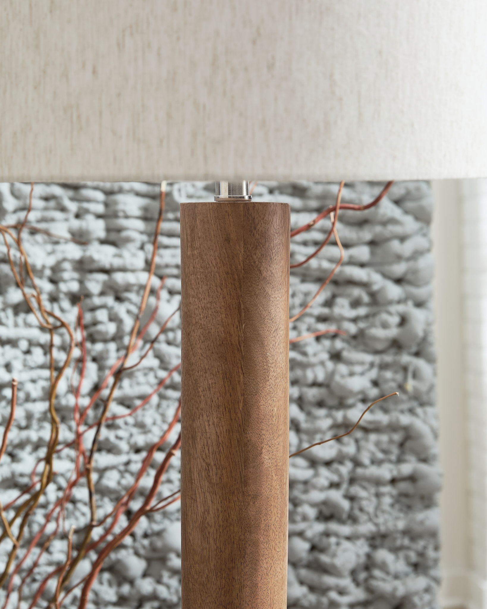 Ailsa - Wood Floor Lamp - Natural Brown - Best Buy Furniture