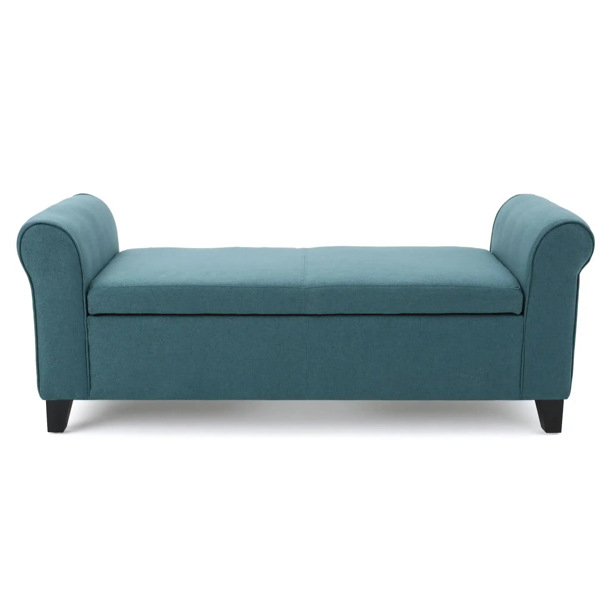 Hayes - Armed Storage Bench With Rolled Arms And Button Tufting - Best Buy Furniture