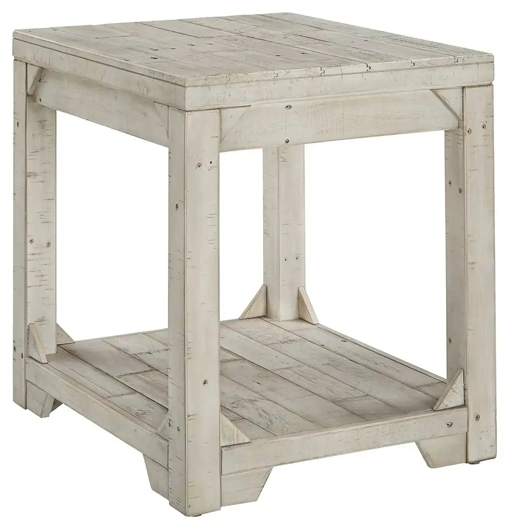 Fregine - Rectangular End Table - Whitewash - Best Buy Furniture