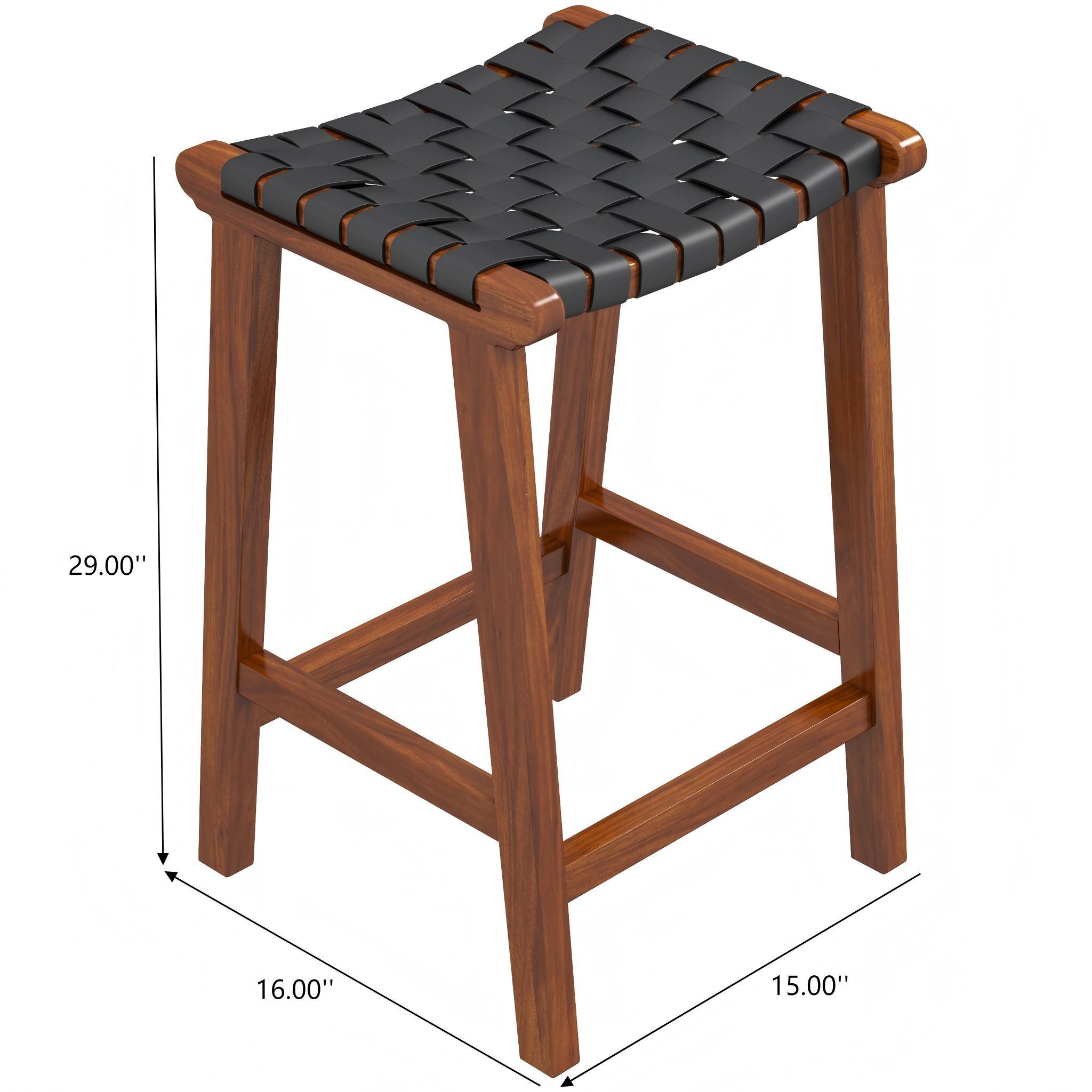 James - Modern Genuine Leather Bar Stool - Best Buy Furniture
