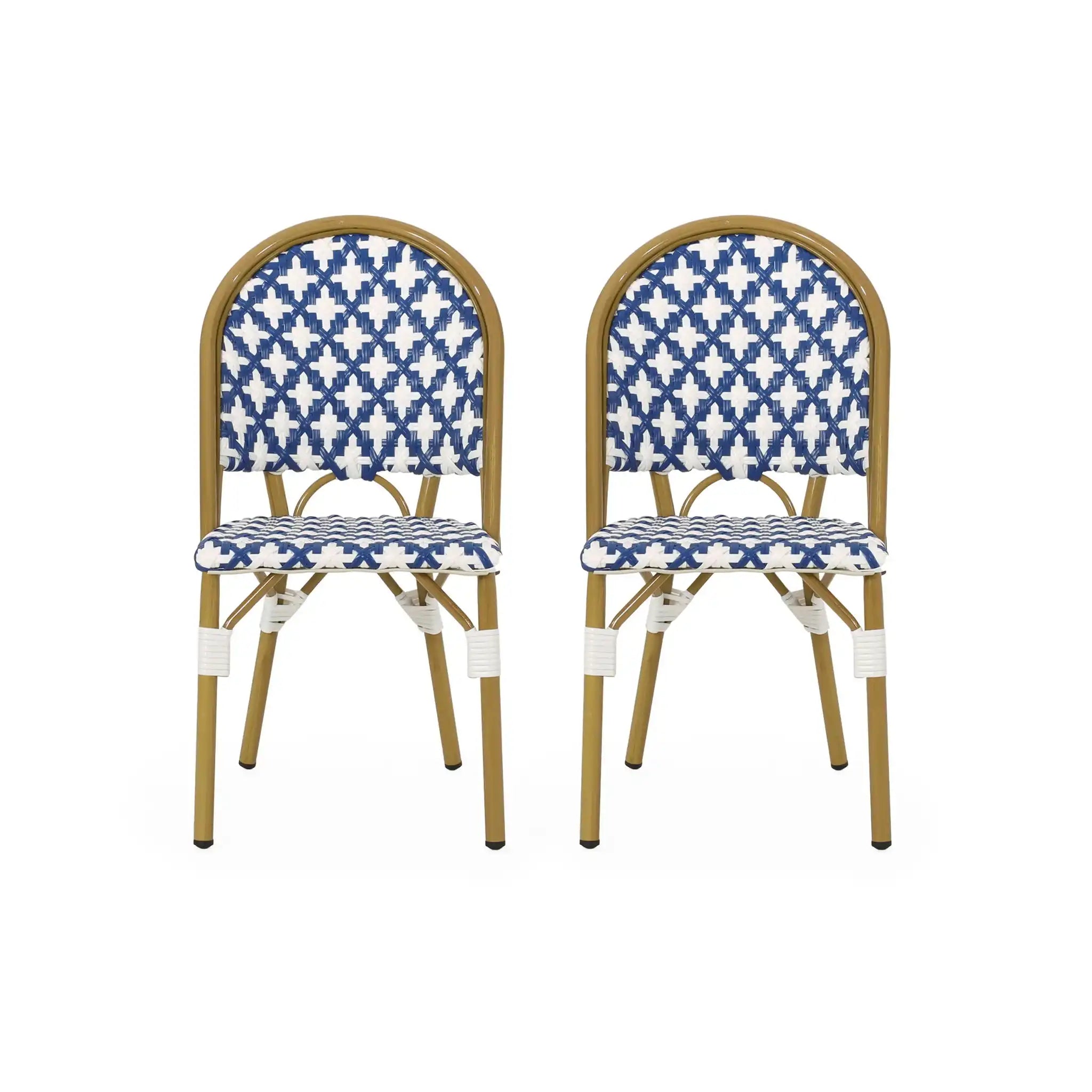 Chic French Bistro Chair With Durable Rattan And Aluminum Frame - Best Buy Furniture
