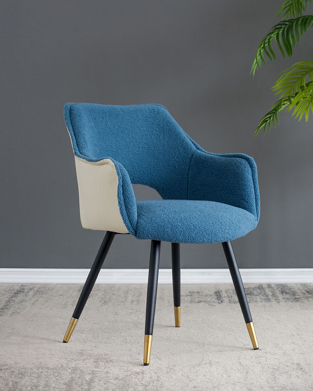 Side Chair, Living Room Bedroom Kitchen Vanity Accent Chair (Set of 2) - Blue - Best Buy Furniture