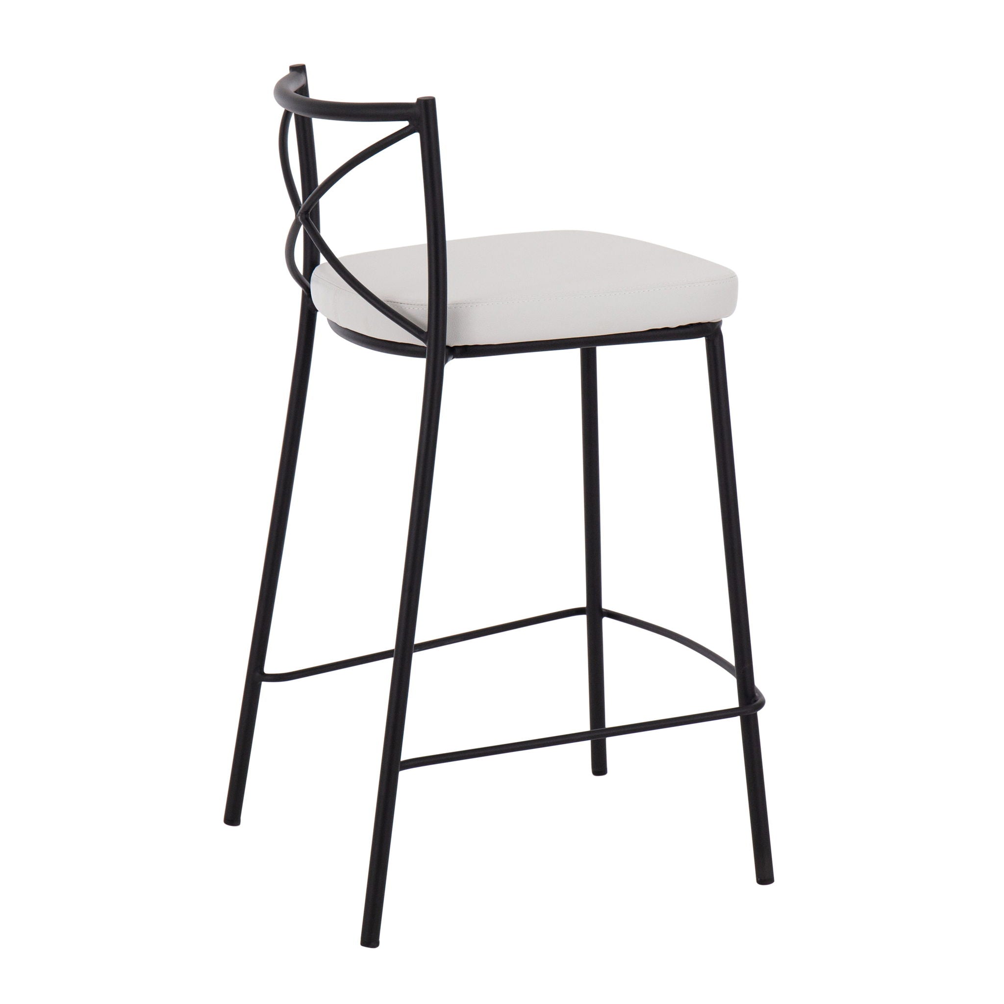 Modern Charlotte - Contemporary Fixed Height Counter Stool (Set of 2) - Best Buy Furniture