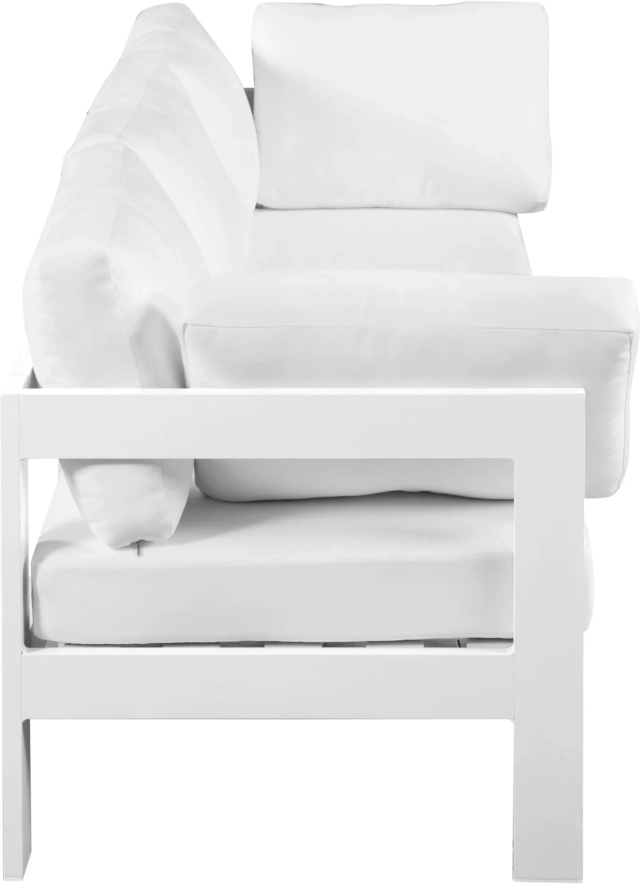 Nizuc - Outdoor Patio 3 Seat Modular Sofa With White Frame - Best Buy Furniture