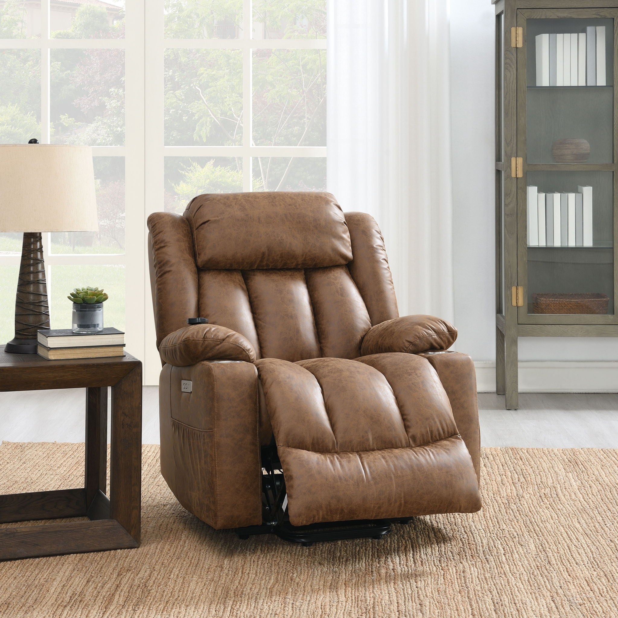 Pacay - Power Motion Recliner With Lift Heating Massage Function - Best Buy Furniture