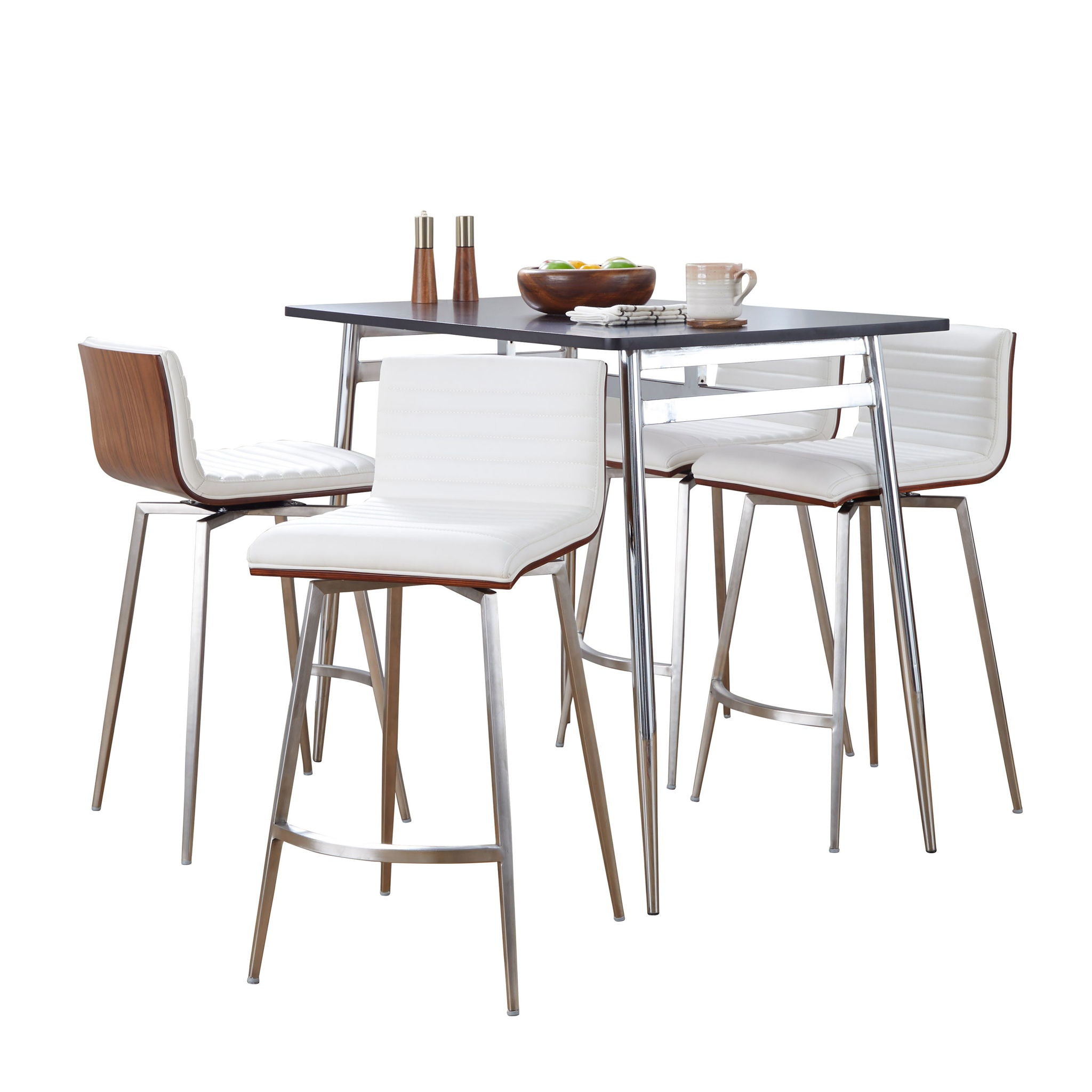 Marcel Mason - 5 Piece Swivel Contemporary Counter Height Dining Set - Best Buy Furniture