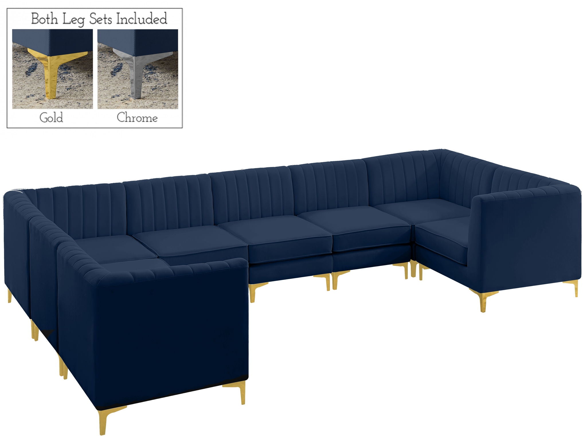 Alina - 8 Piece Modular U-Shaped Sectional - Best Buy Furniture
