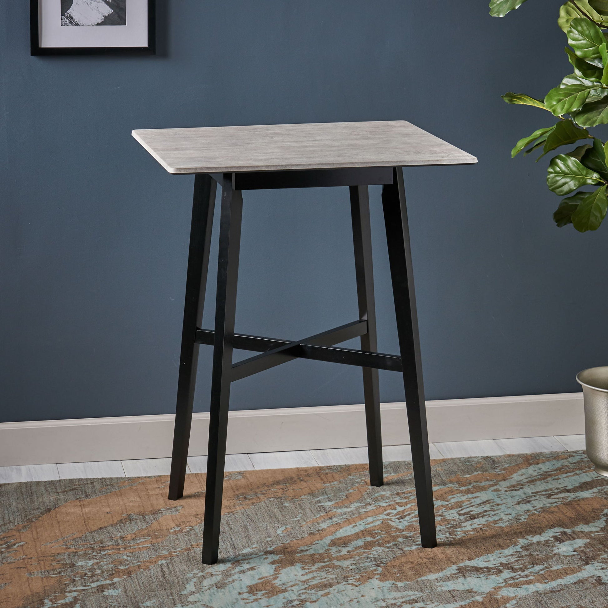 Modern Bar Height Dining Table, Rubberwood Legs And Laminate Table Top - Best Buy Furniture