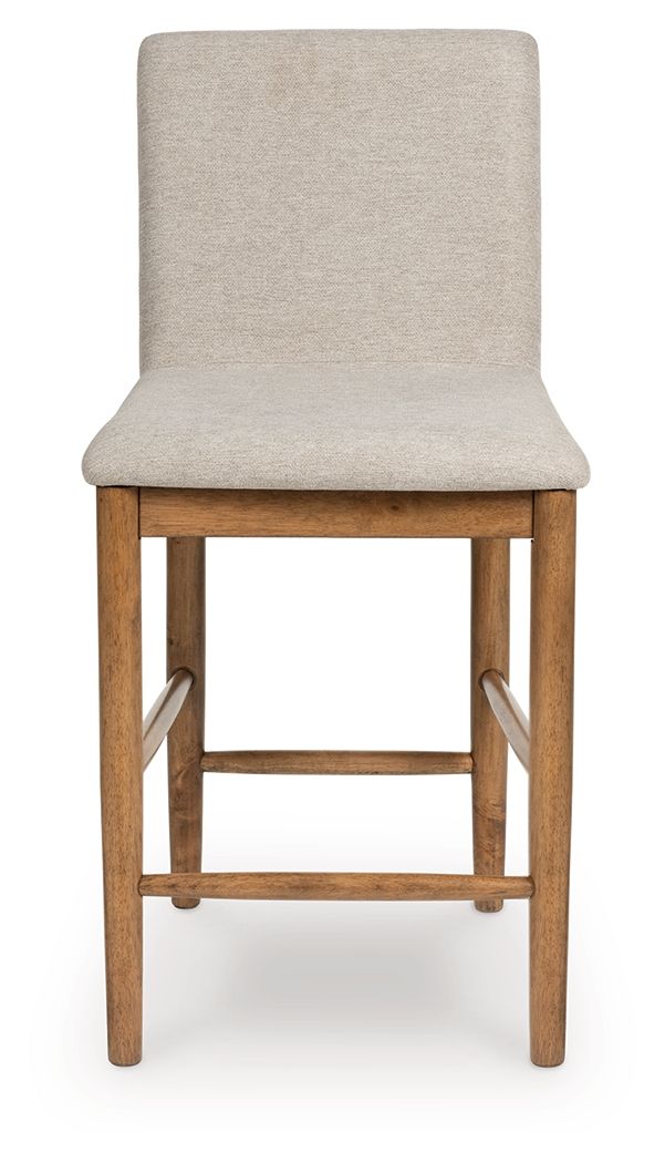 Isanti - Upholstered Barstool (Set of 2) - Light Brown - Best Buy Furniture