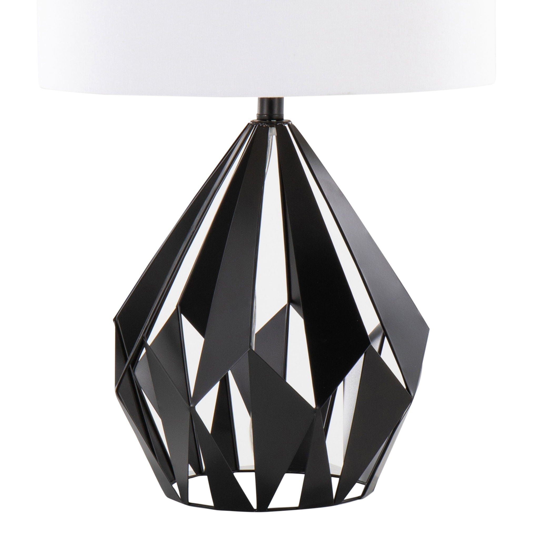 Geo - Me Tri Contemporary Table Lamp (Set of 2) - Matte Black / White - Best Buy Furniture