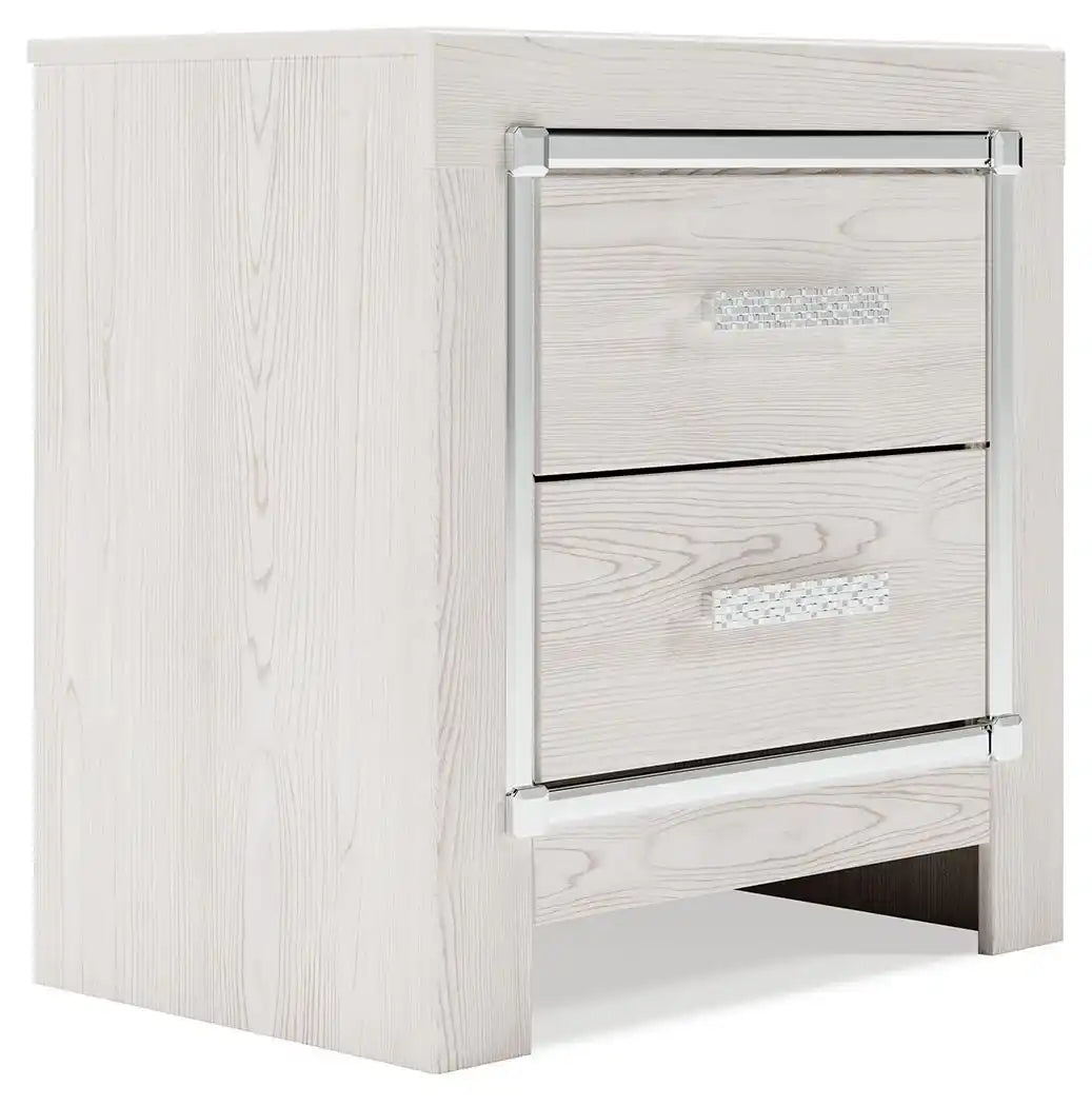 Altyra - Two Drawer Night Stand - White - Best Buy Furniture
