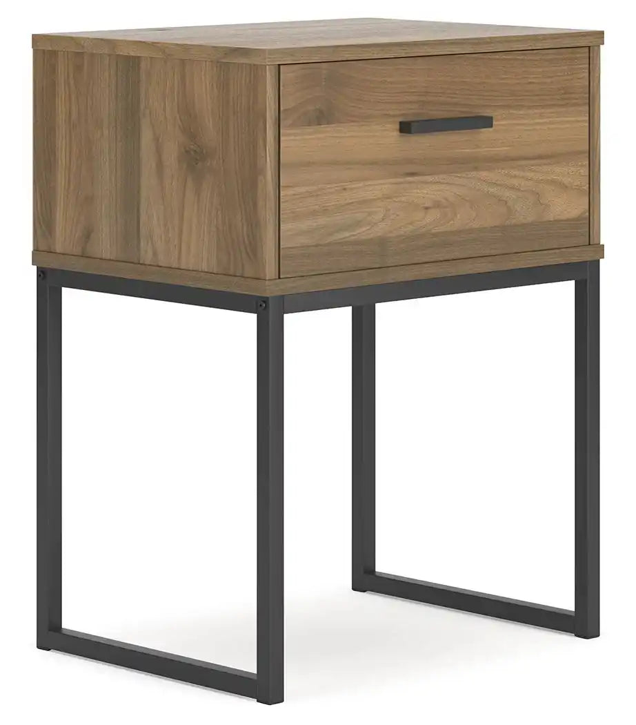 Deanlow - One Drawer Night Stand - Honey - Best Buy Furniture