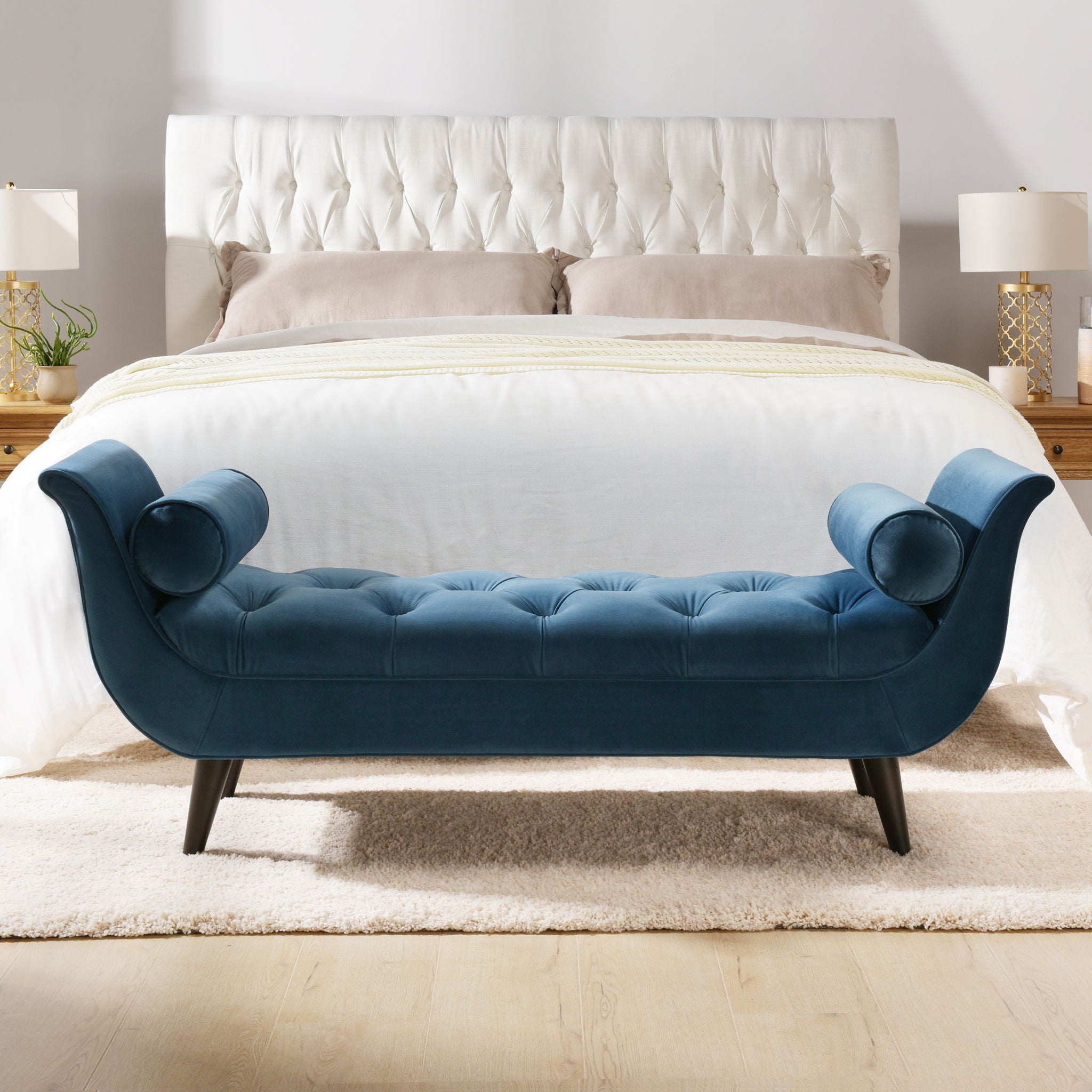 Alma - Tufted Flared Arm Entryway Bench - Best Buy Furniture
