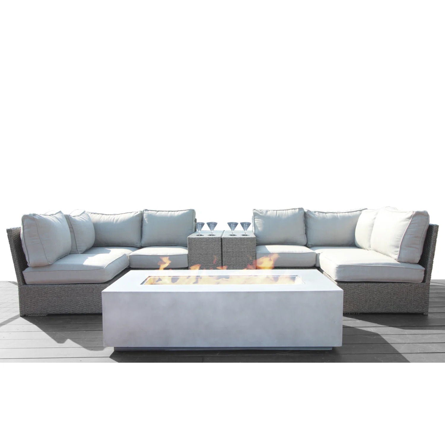 Outdoor Elegance Conversation Set With Fire Pit - Best Buy Furniture