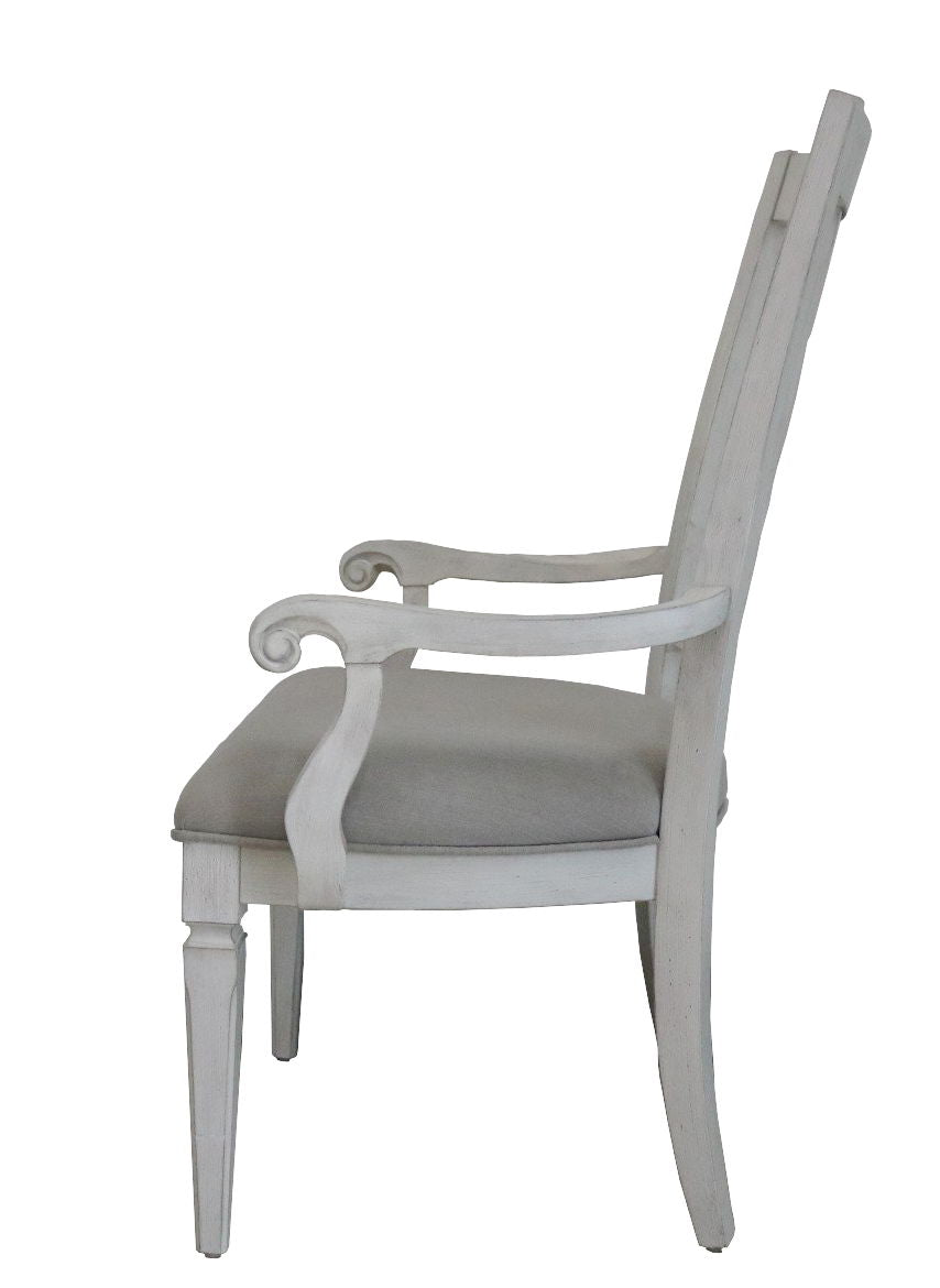 Katia - Arm Chair (Set of 2) - Light Gray / White - Best Buy Furniture