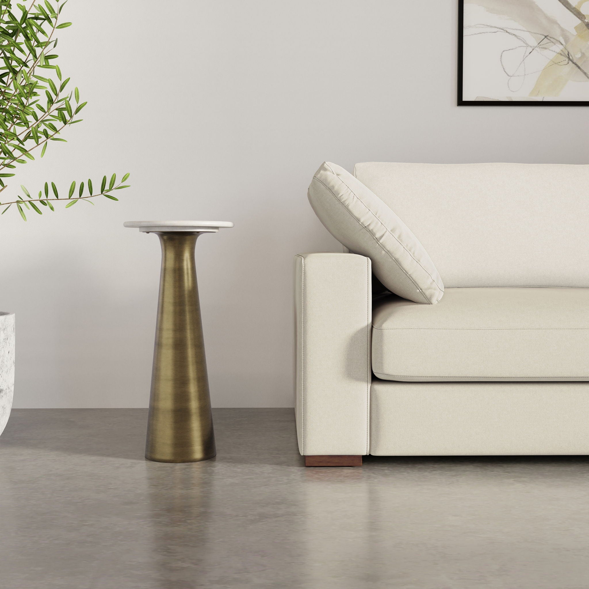 Nicollette - Side Table - Antique Brass - Best Buy Furniture