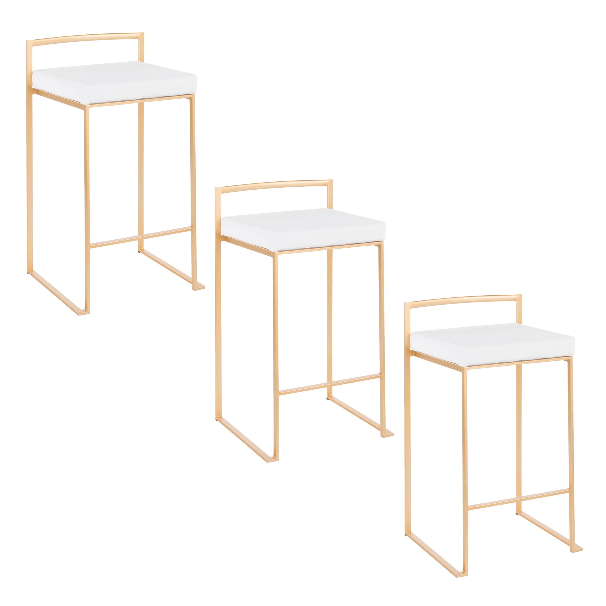 Fuji - Contemporary / Glam Design Counter Stool (Set of 2) - Best Buy Furniture