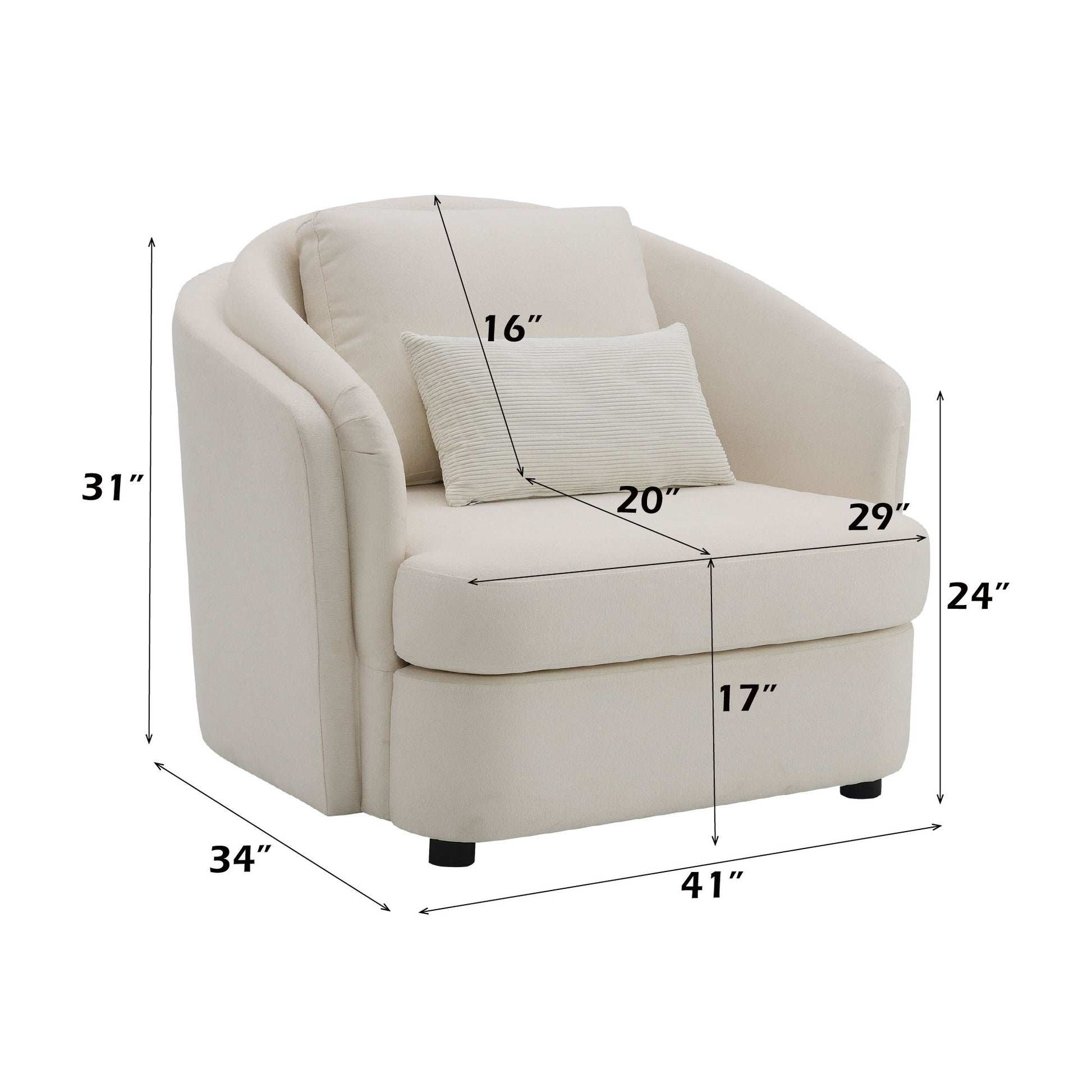 Mariko - 3 Piece Living Room Set Sofa Loveseat Chair - Beige - Best Buy Furniture