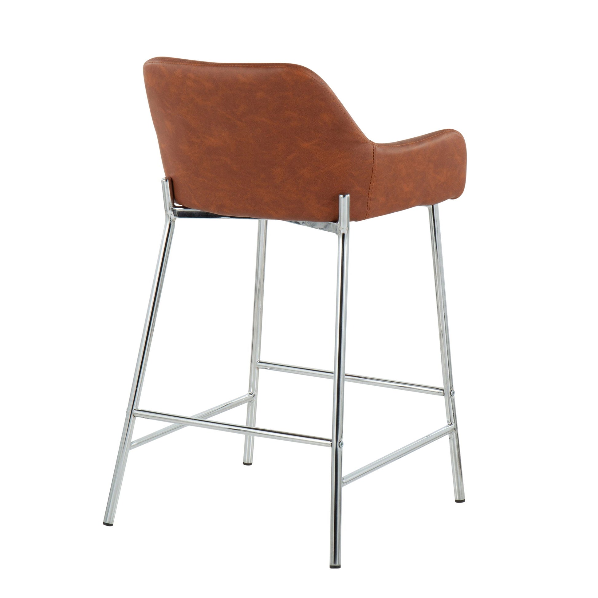 Daniella - Contemporary Fixed Height Counter Stool With Metal Legs (Set of 2) - Best Buy Furniture