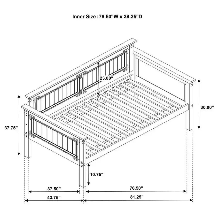 Oakdale - Wood Twin Daybed - Rustic Honey - Best Buy Furniture