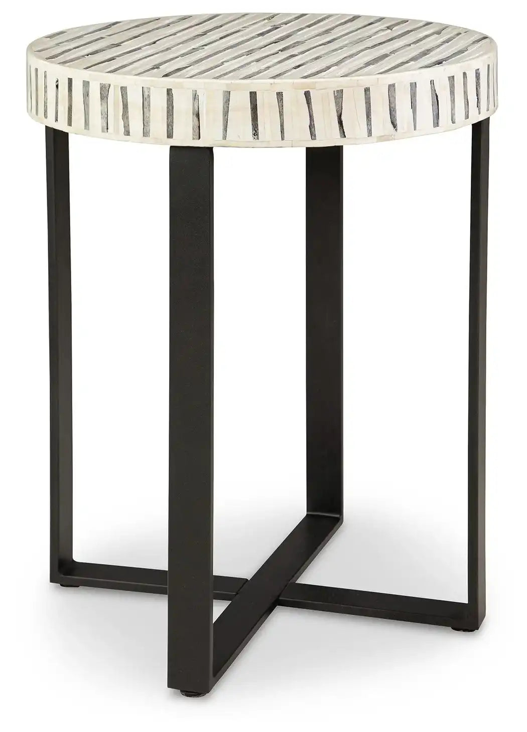 Crewridge - Accent Table - Black / Cream - Best Buy Furniture