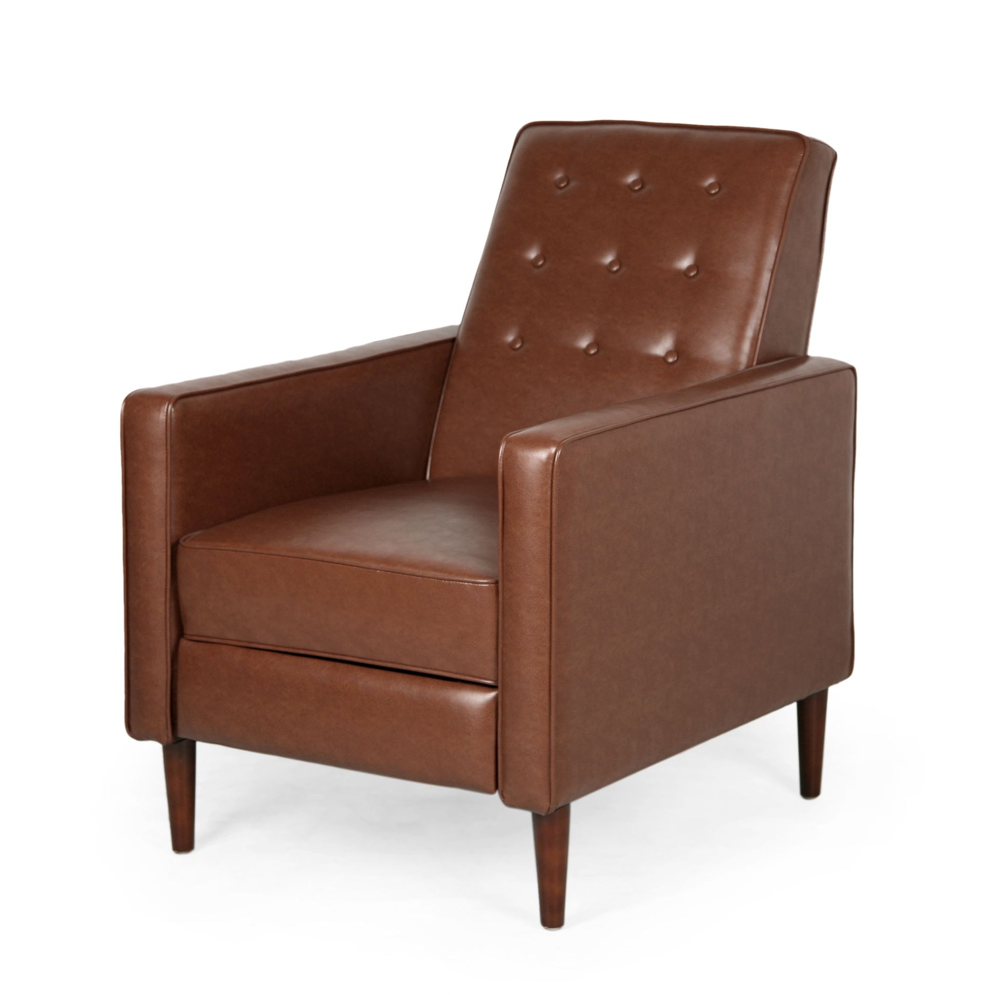 Mid-Century Modern Recliner With Button Tufted Waffle Stitch - Best Buy Furniture