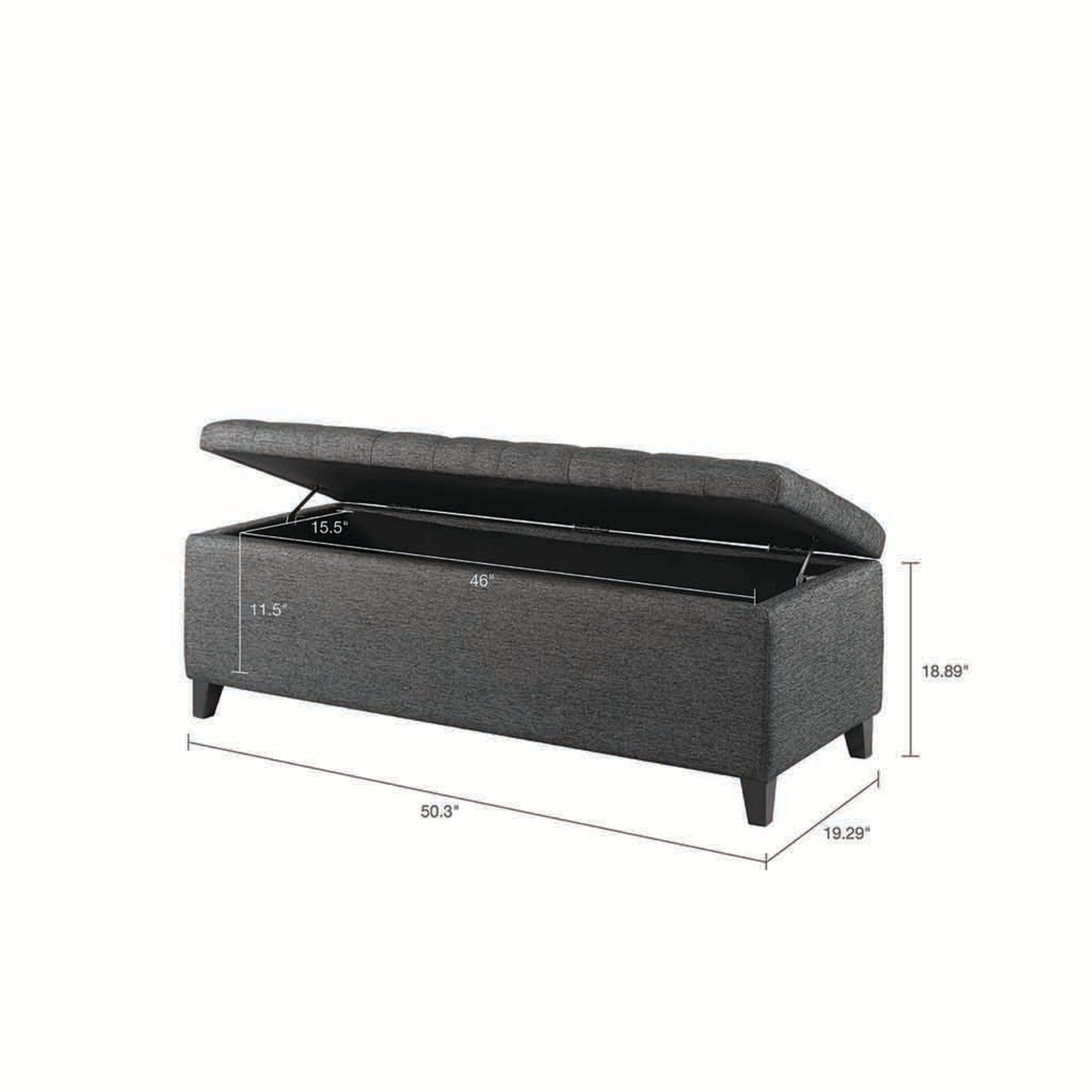 Elegant Design Tufted Top, Soft Close Storage Bench - Best Buy Furniture