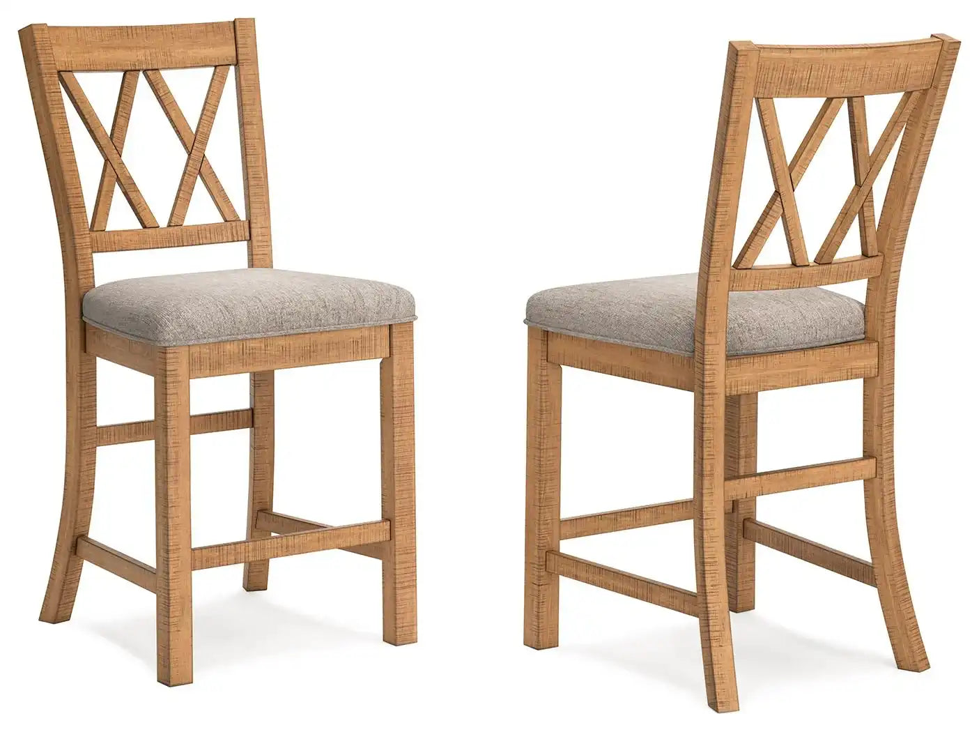 Havonplane - Upholstered Barstool (Set of 2) - Brown - Best Buy Furniture