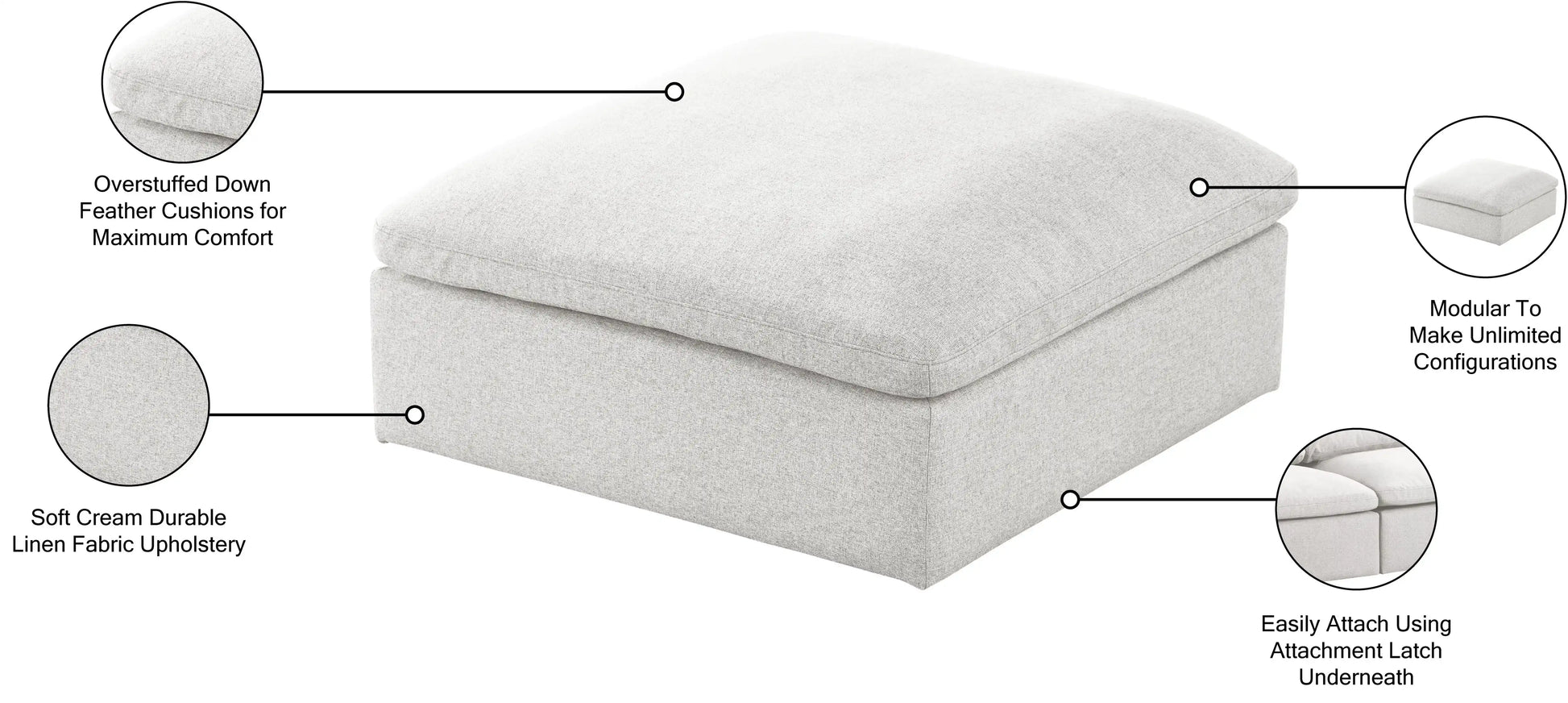 Serene - Ottoman - Best Buy Furniture