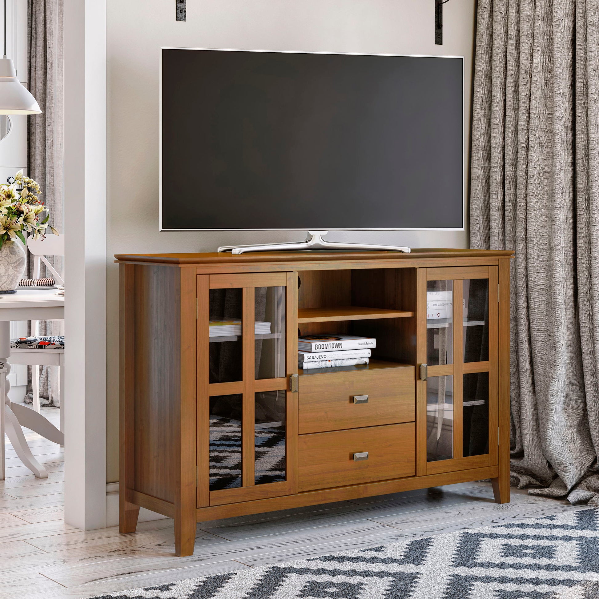 Artisan - Handcrafted, Tall TV Media Stand - Best Buy Furniture