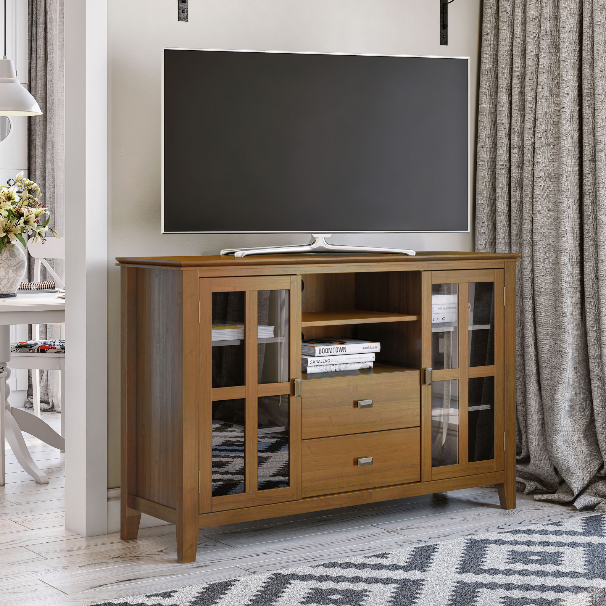 Artisan - Handcrafted, Tall TV Media Stand - Best Buy Furniture