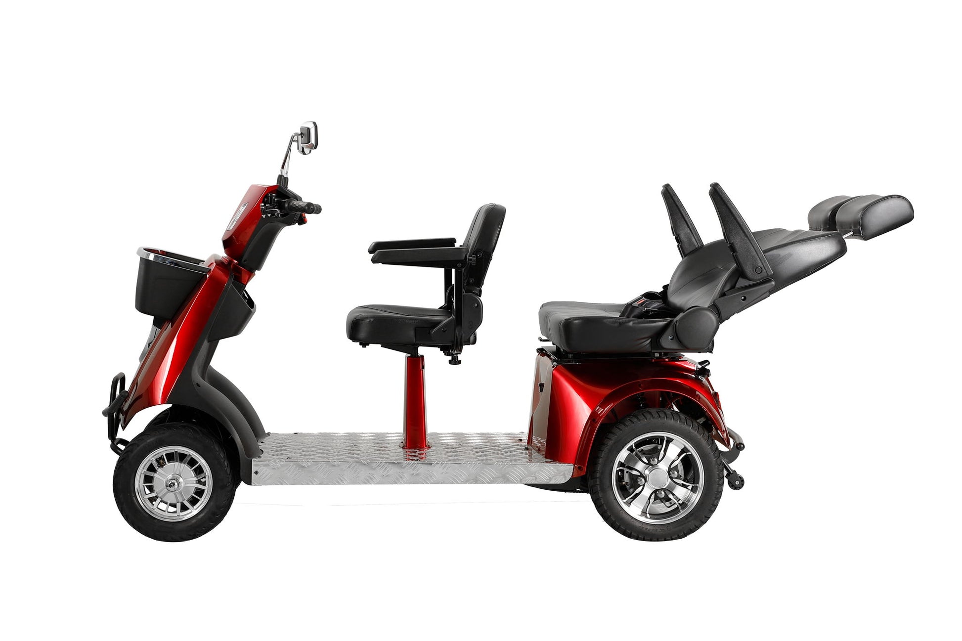 Electric Mobility Recreational Travel Scooter For Adults, Mobility Scooters, 4 Wheel Powered Mobility Scooters - Red - Best Buy Furniture