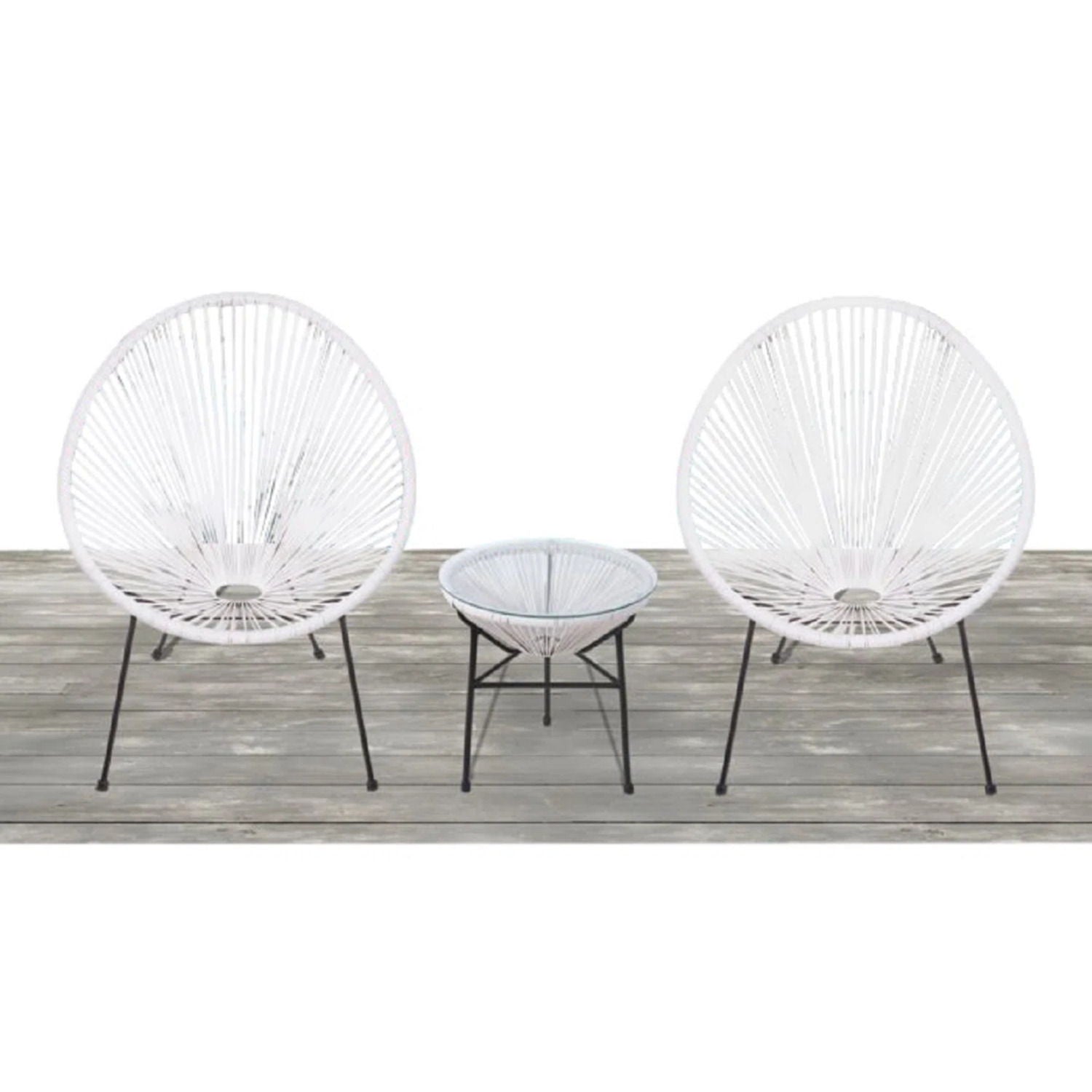 Outdoor Conversation Set With Ergonomic Lounge Chairs And Tempered Glass Table - Best Buy Furniture