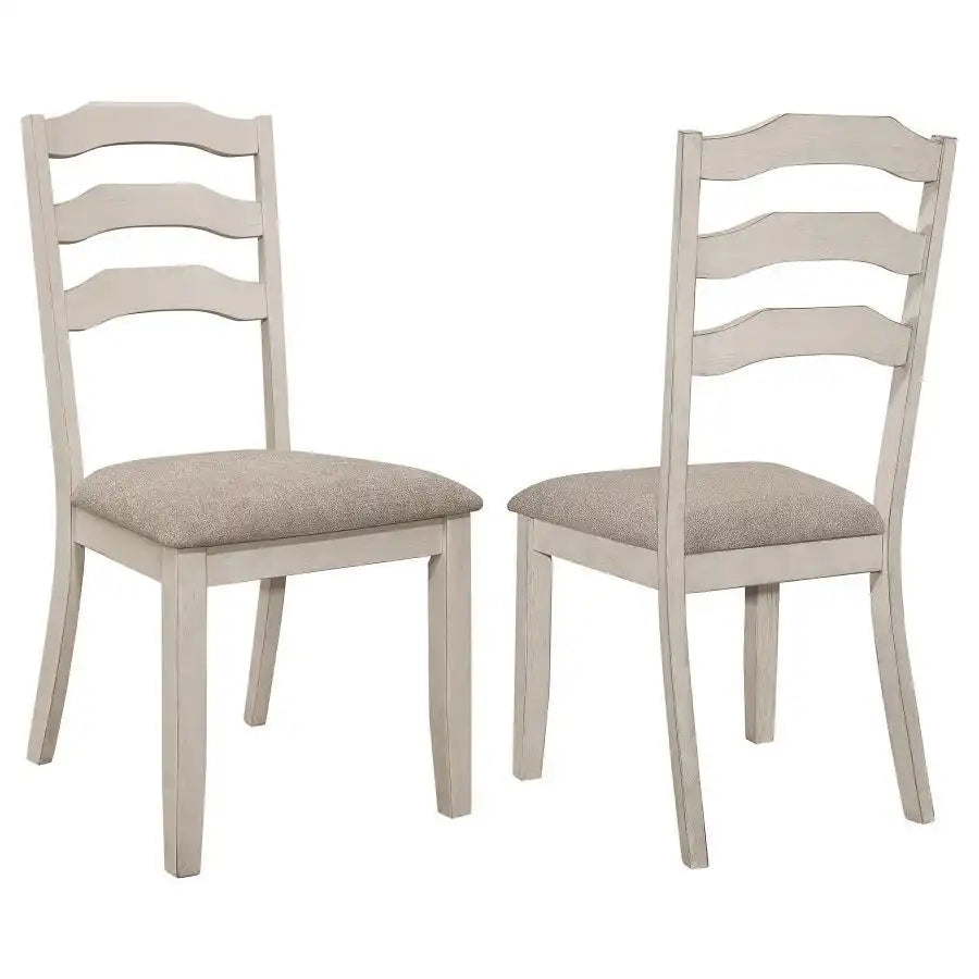 Ronnie - Wood Dining Side Chair (Set of 2) - Rustic Cream - Best Buy Furniture