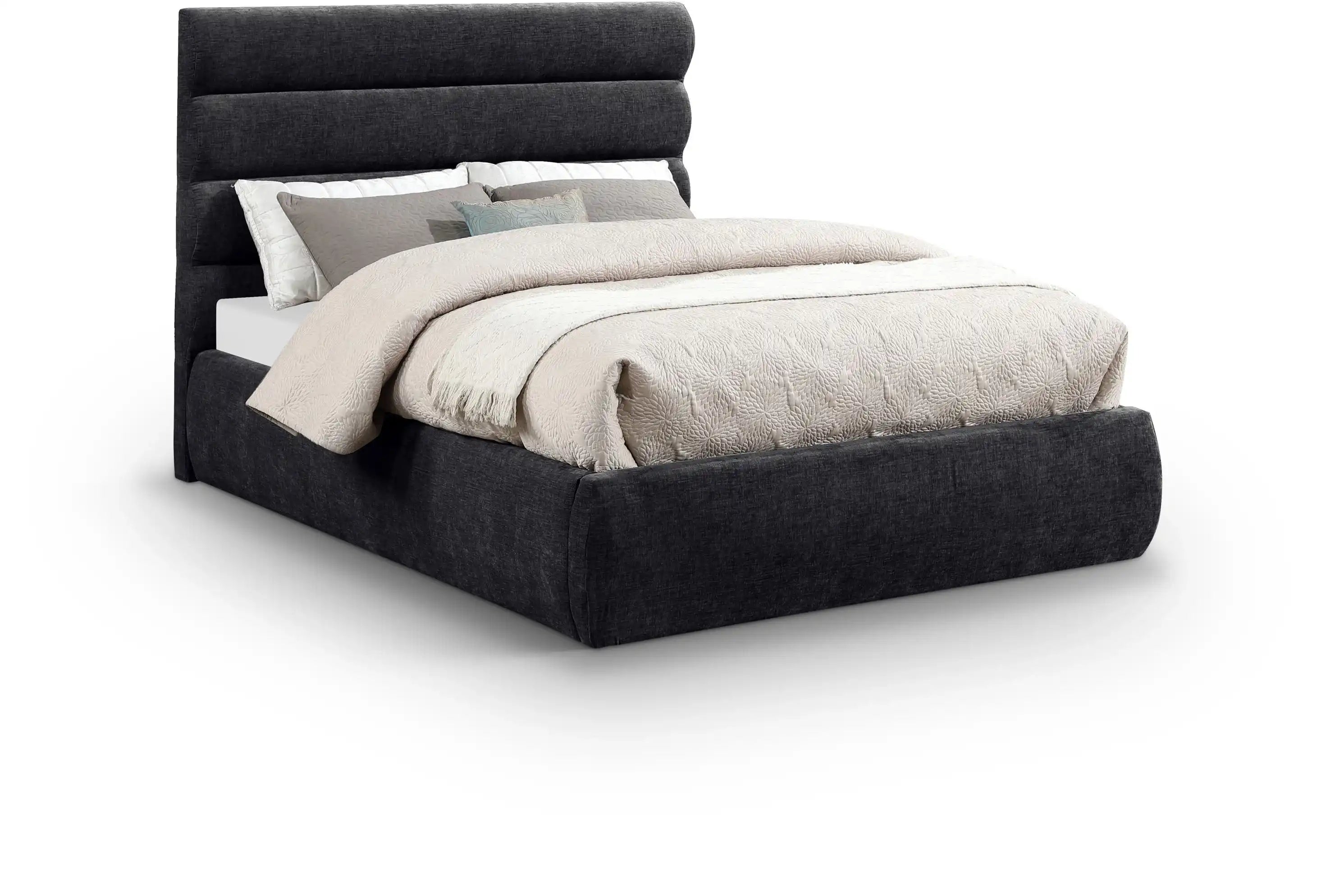 Adam - Chenille Fabric Bed With 52" Headboard - Best Buy Furniture