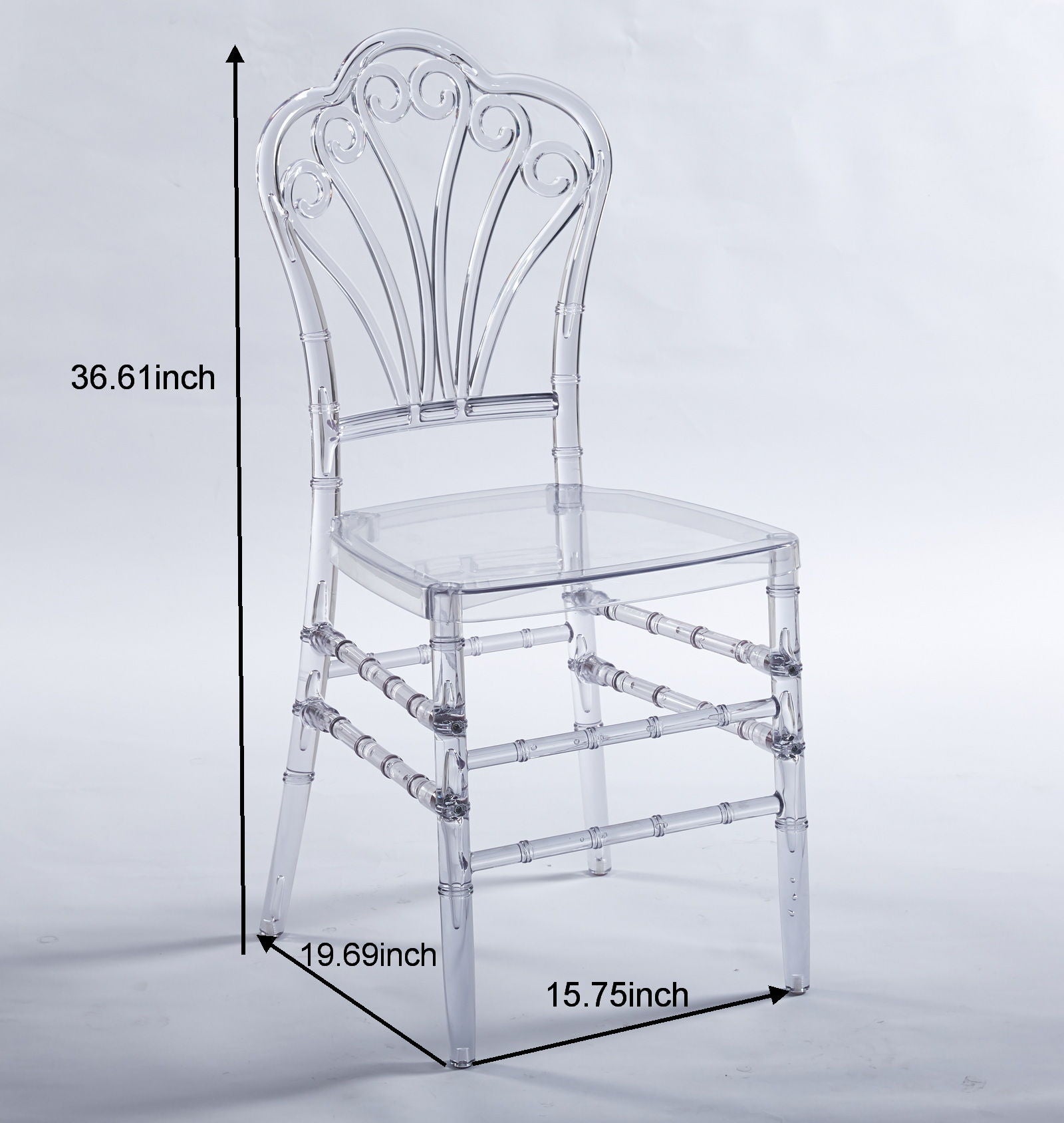 Welding Chair, Dining Chair / Plastic Seat (Set of 4) - Transparent - Best Buy Furniture