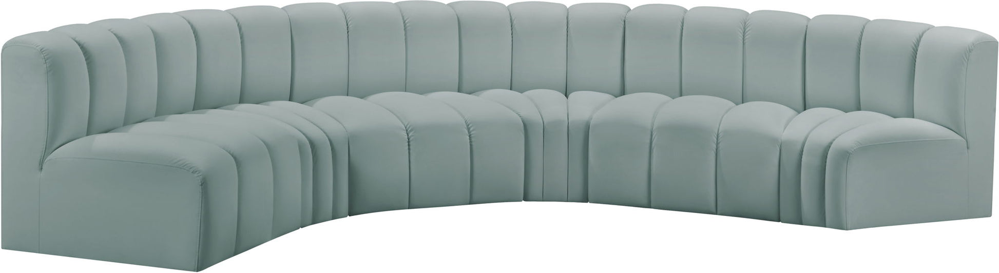 Arc - Faux Leather 6 Piece U-Shaped Modular Sofa - Best Buy Furniture