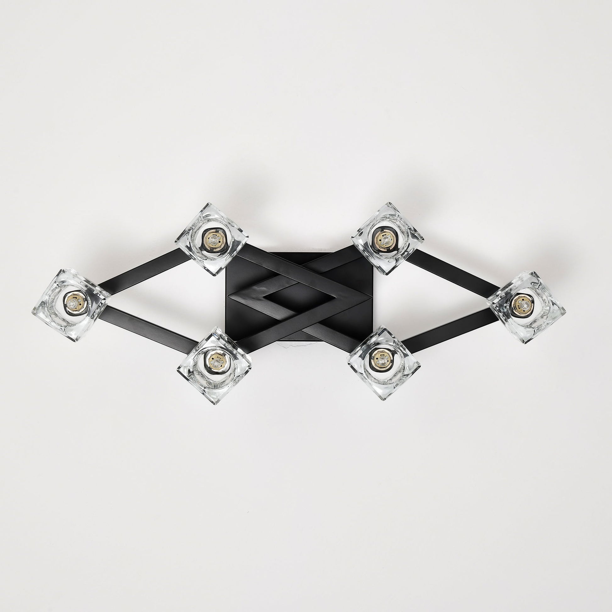 6 Light Crystal Ceiling Light For Dining Room, Modern Ceiling Lamp With Light Fixture For Entryway, Lobby, Kitchen, Bedroom, Living Room, Conference Room, (6*G9 Bulbs Included) - Best Buy Furniture