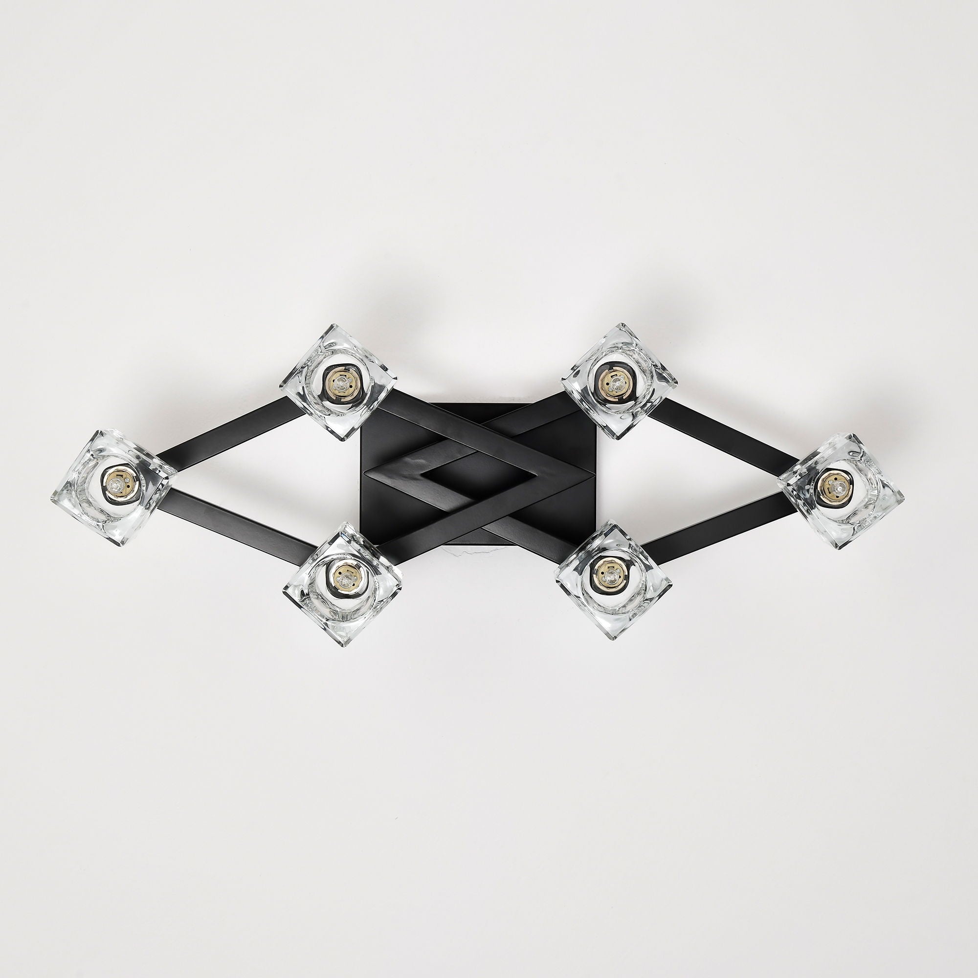 6 Light Crystal Ceiling Light For Dining Room, Modern Ceiling Lamp With Light Fixture For Entryway, Lobby, Kitchen, Bedroom, Living Room, Conference Room, (6*G9 Bulbs Included) - Best Buy Furniture
