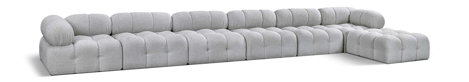 Ames - 7 Piece Boucle Fabric Modular L-Shaped Sectional - Best Buy Furniture