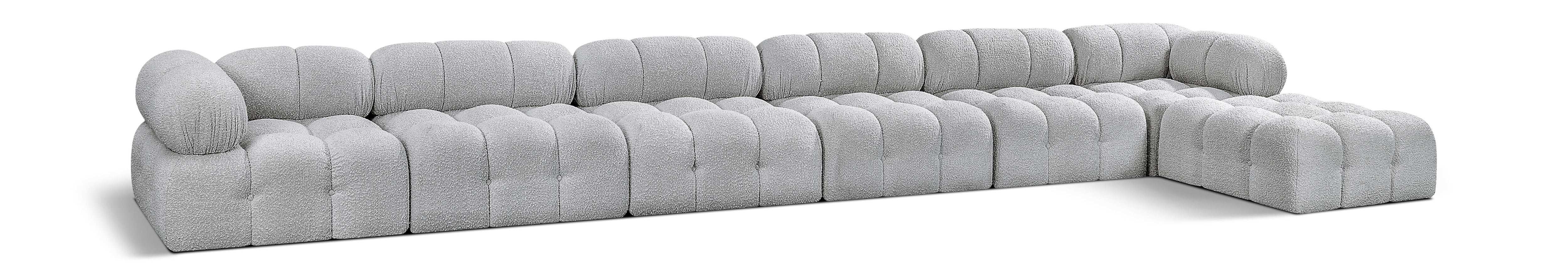 Ames - 7 Piece Boucle Fabric Modular L-Shaped Sectional - Best Buy Furniture